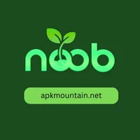 Noobwin game logo with green leaf design and website URL 