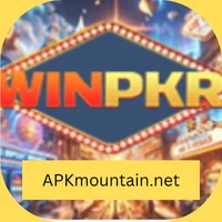 Logo of WINPKR with bright casino-style lights and the text 