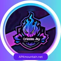 Logo of Crizzan Jay with a glowing blue flame character, featuring a shield-style design on a purple and blue gradient background.