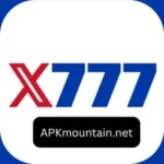 Logo of X777 game with APKmountain.net branding.