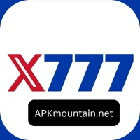 Logo of X777 game with APKmountain.net branding.