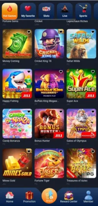 XP786 game app interface showing various slot and arcade games like Money Coming, Cricket King, Safari Wilds, and more.