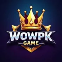 WOWPK Game logo with golden crown and shield design