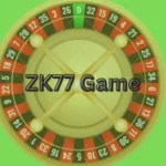 Roulette wheel graphic with "ZK77 Game" text in the center on a green background.
