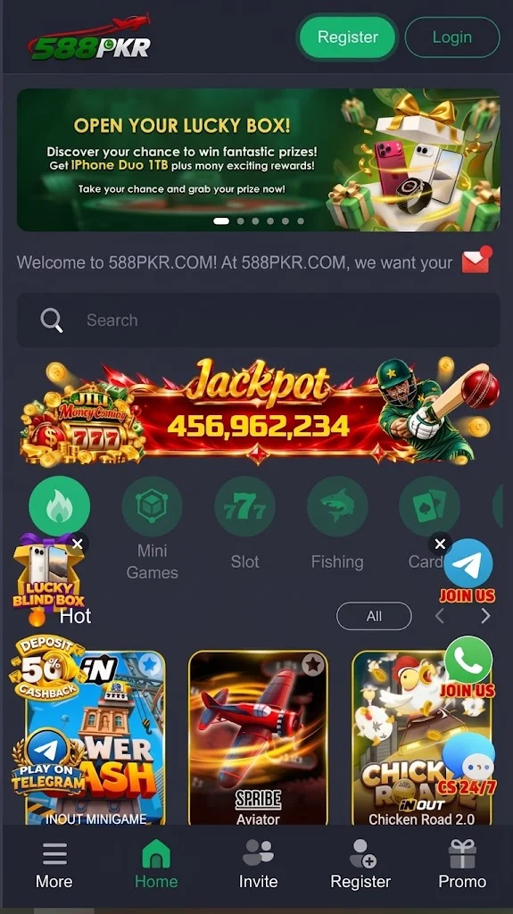 588Pkr Game apk home