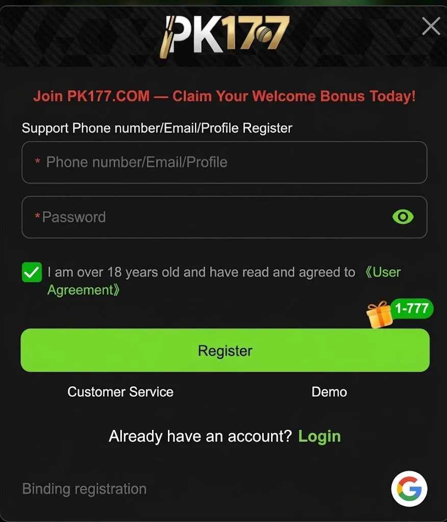 PAK177 APK Register