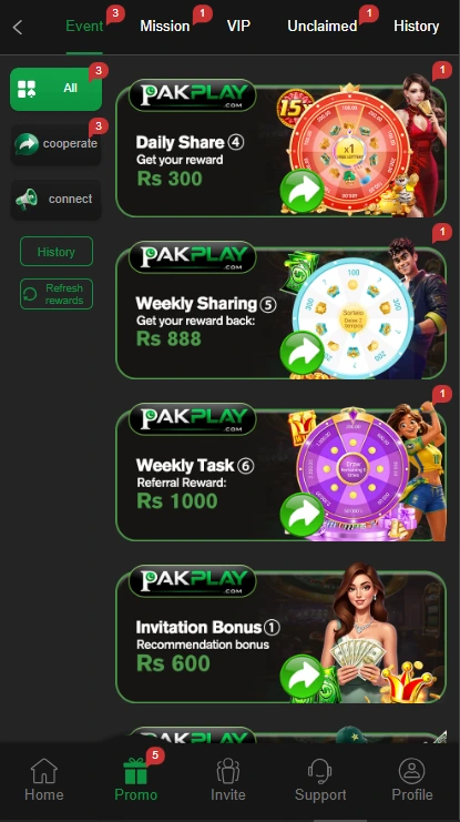 PAKPLAY Bonus