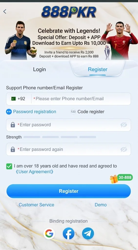 Pkr888 Game register