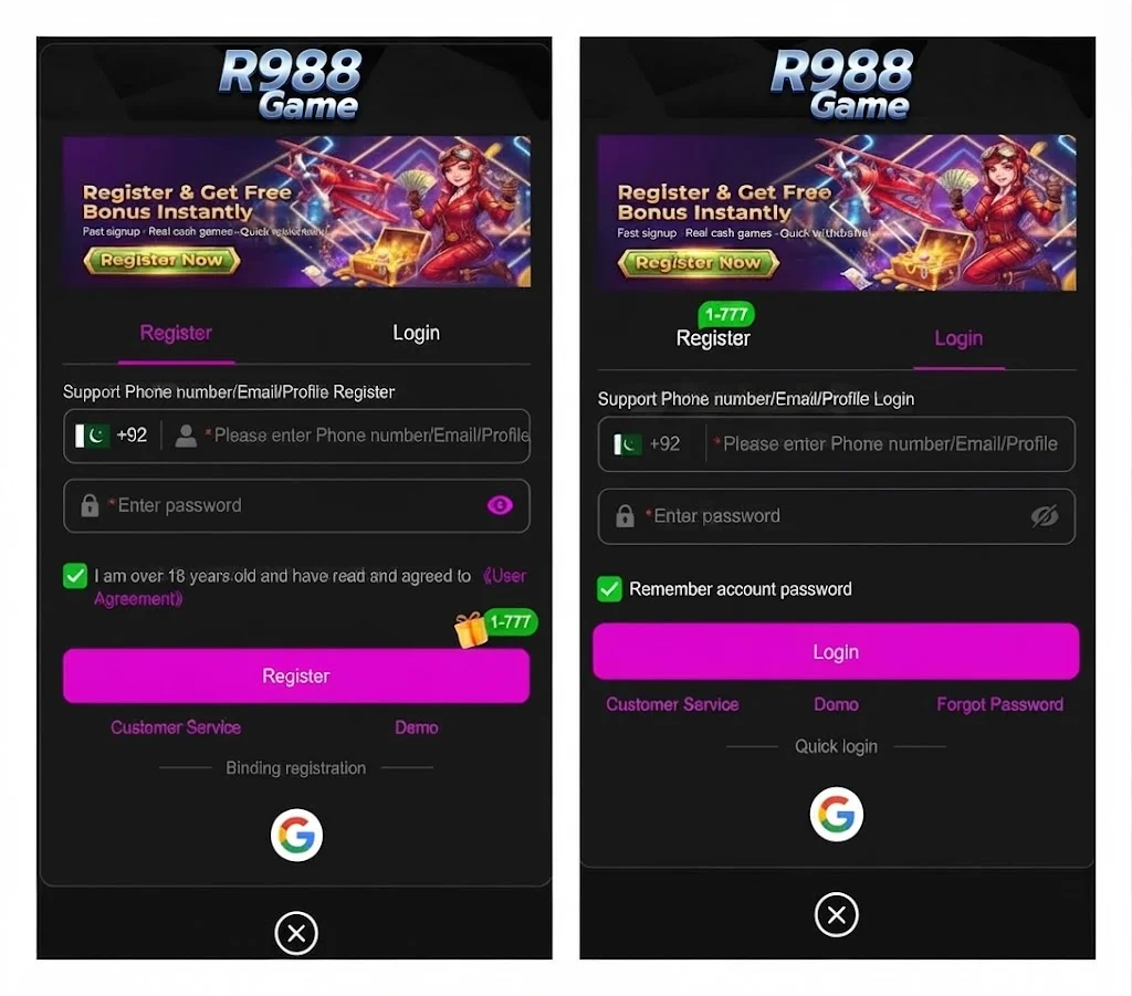 R988 Game Register
